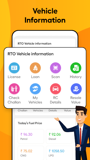 RTO Vehicle Information App Screenshot 1