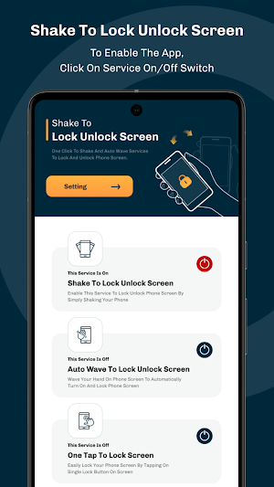 Shake To Lock Unlock Screen Screenshot 1