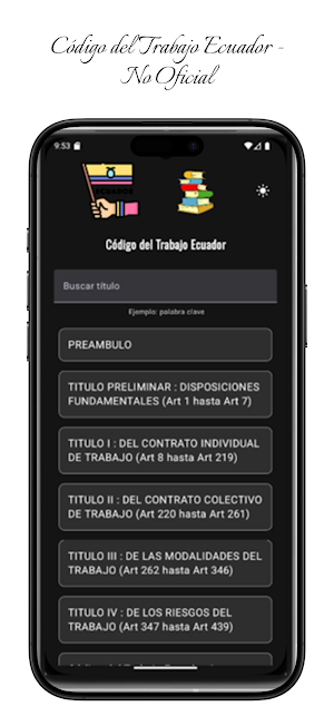 Código del Trabajo Ecuador Screenshot 2