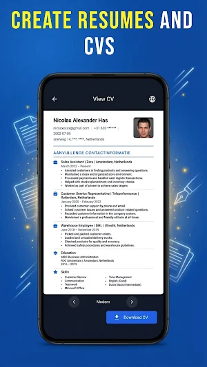 Resume Creator: CV Maker Screenshot 0