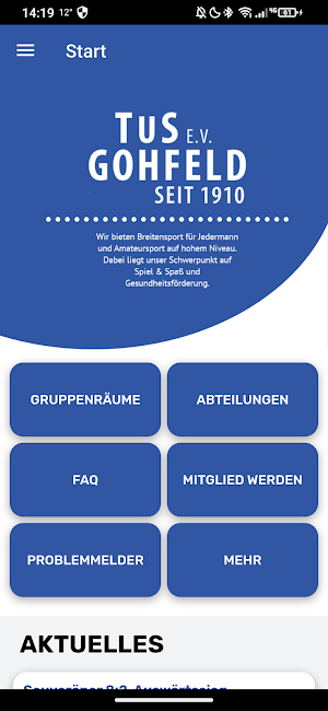 TuS Gohfeld von 1910 e.V. Screenshot 1