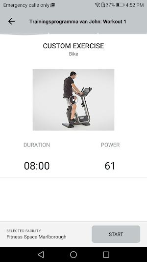 Fitness Space App Screenshot 2