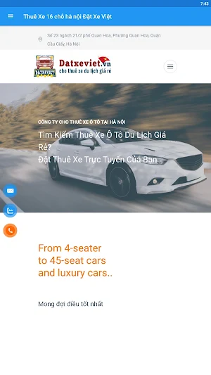 Thuê Xe 16 chỗ HàNội ĐặtXeViệt Screenshot 2