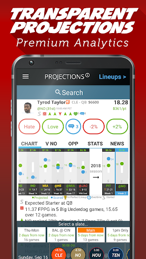 LineStar for FanDuel Screenshot 1
