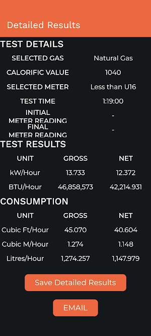 ESC Gas Flow Rate Calculator Screenshot 2