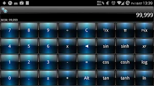 SCalc Dusk Blue theme Screenshot 2