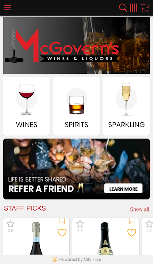 McGoverns Wines and Liquors Screenshot 1