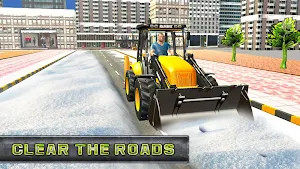 Real Heavy Snow Plow Truck Excavator Machine Games Screenshot 1