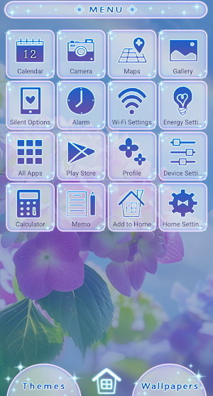 Hydrangeas and a Rainbow Theme Screenshot 1