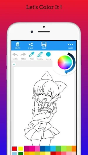 Beautiful Anime Girls Coloring Screenshot 3