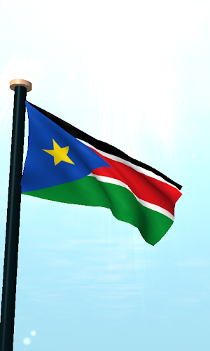 South Sudan Flag 3D Wallpaper Screenshot 1