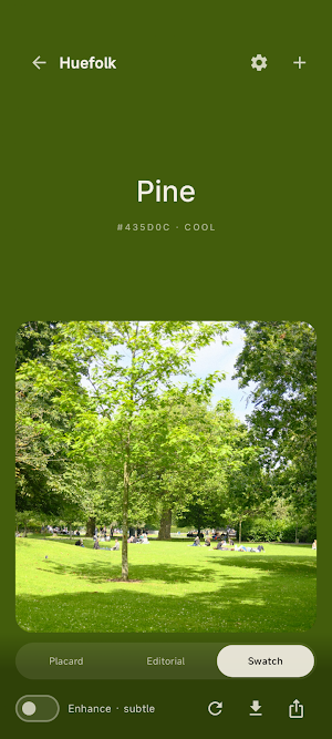 Huefolk: Photo Color Cards Screenshot 1