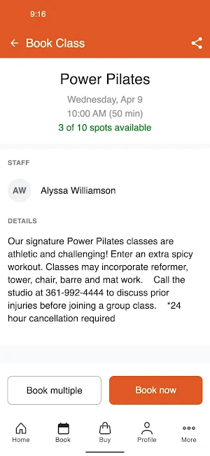 Bayside Pilates Screenshot 2