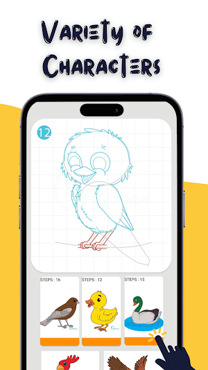 draw birds step by step Screenshot 2