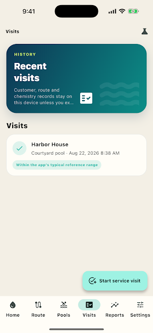PoolRoute Log: Pool Care Screenshot 3