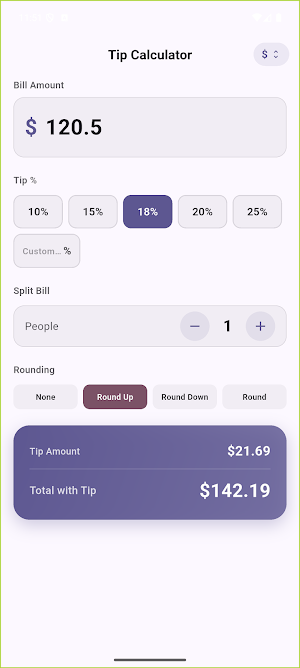 Tip Calculator Split Screenshot 1