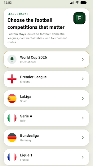 Footem: Live Football Scores Screenshot 1