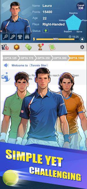 Tennis rising star Screenshot 1