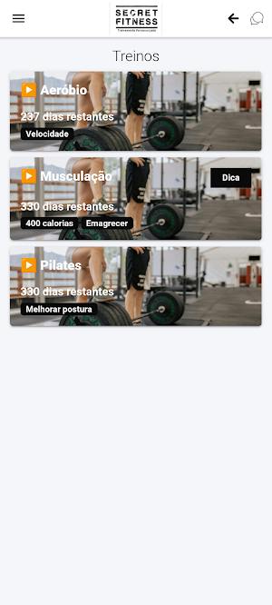 Secret Fitness Screenshot 1