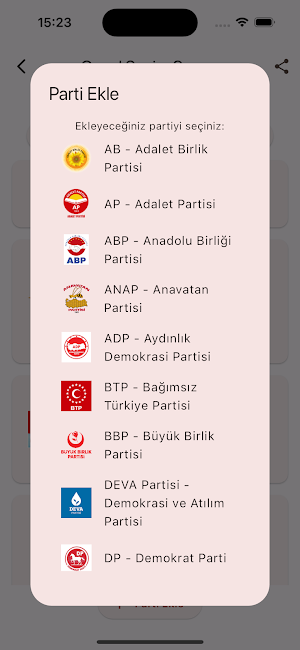 Seçim Sayacı Screenshot 2