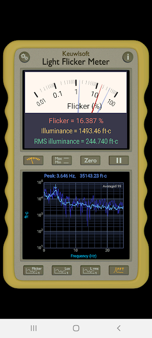 Light Flicker Meter Screenshot 2