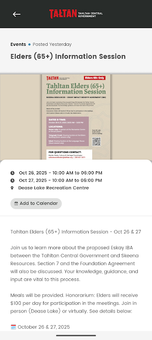 Tahltan Central Government Screenshot 3