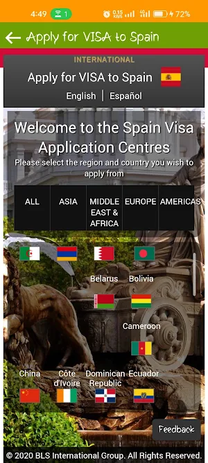 Spain Visa Check And Apply Screenshot 1