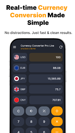 Currency Converter Pro Live Screenshot 1