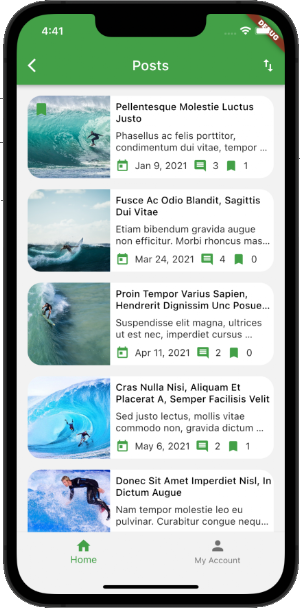 Zeymur Blog Template Flutter Screenshot 2