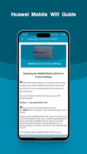 Huawei Mobile Wifi Guide Screenshot 1