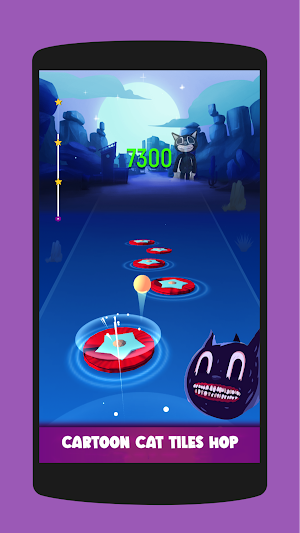 Cartoon cat : Hop tiles rush Screenshot 0