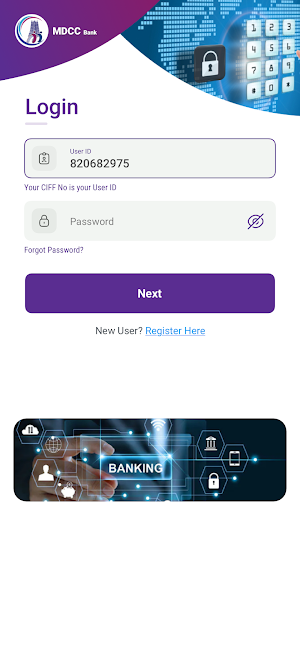 MDCCB Mobile Banking Screenshot 1