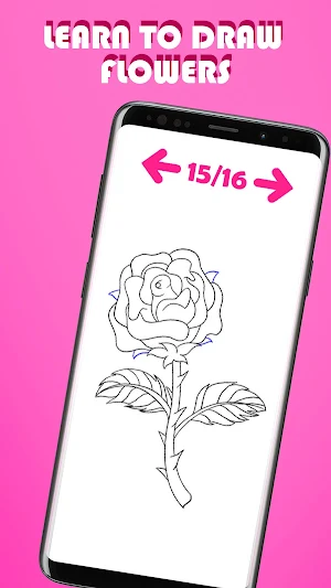 Draw Flowers Step By Step Screenshot 3