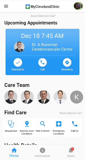 MyClevelandClinic Screenshot 1