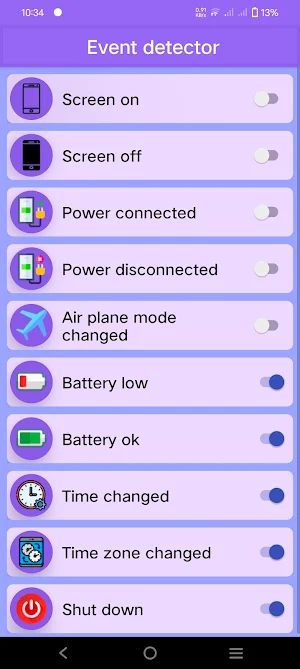 Events detector Screenshot 1