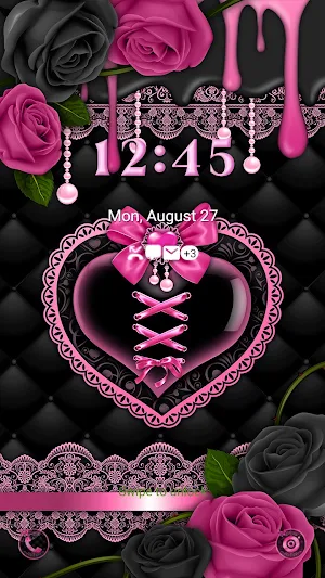 Goth Black Pink - Wallpaper Screenshot 1