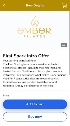 Ember Pilates Screenshot 1