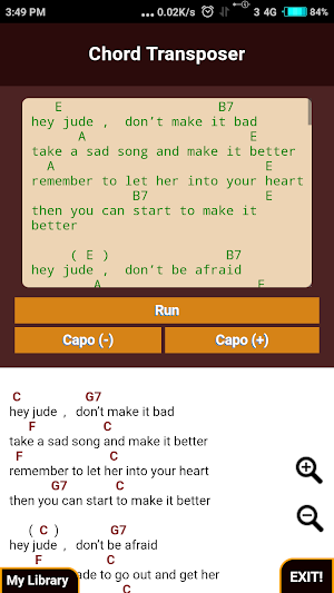 Guitar Chord Transposer Simple Screenshot 0