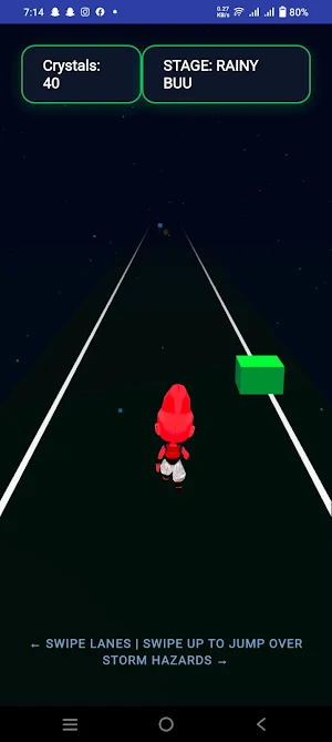 Kid Buu Grid Run: Monsoon Screenshot 2