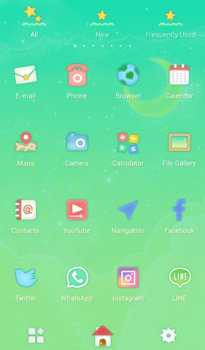 Fairy-tale Wallpaper Pastel Green Sky Theme Screenshot 2