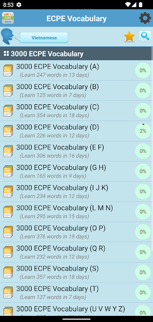 3500 ECPE Vocabulary Screenshot 0