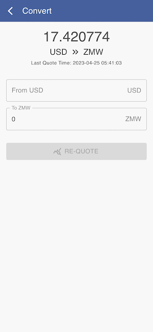 USD to Kwacha Screenshot 1