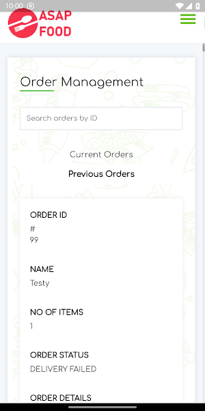 ASAP Restaurant Screenshot 1
