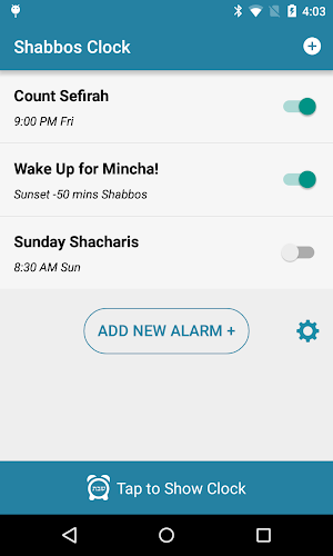 Shabbos Clock Screenshot 0