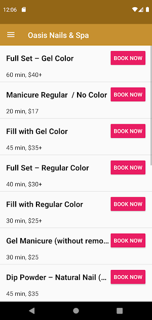 Oasis Nails & Spa Screenshot 2