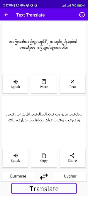 Burmese To Uyghur Translator Screenshot 3