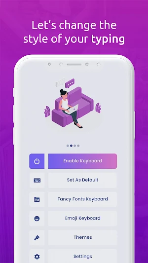 Iconic Keyboard- Stylish Fonts Screenshot 0