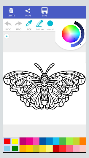 Kawaii Butterfly Coloring Book Screenshot 1