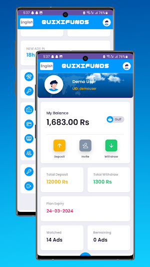 Quixi Funds - Watch Ad to Earn Screenshot 2