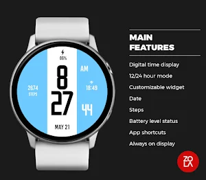 Blue White Blue Watch Face screenshot 2